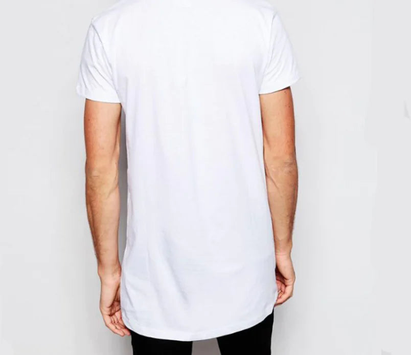Printed Short Sleeve T-Shirts with Stripes and Round Neck