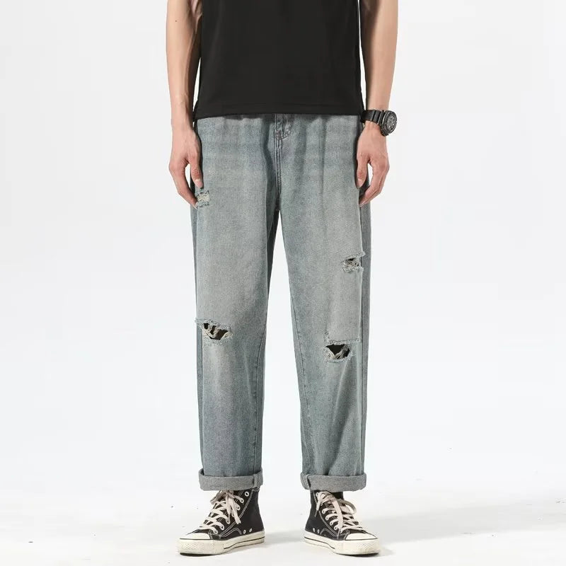 Lightweight Ripped Jeans for Men - Summer Style